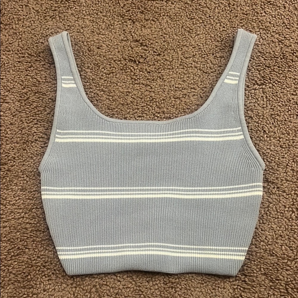Gray Striped Women's Top